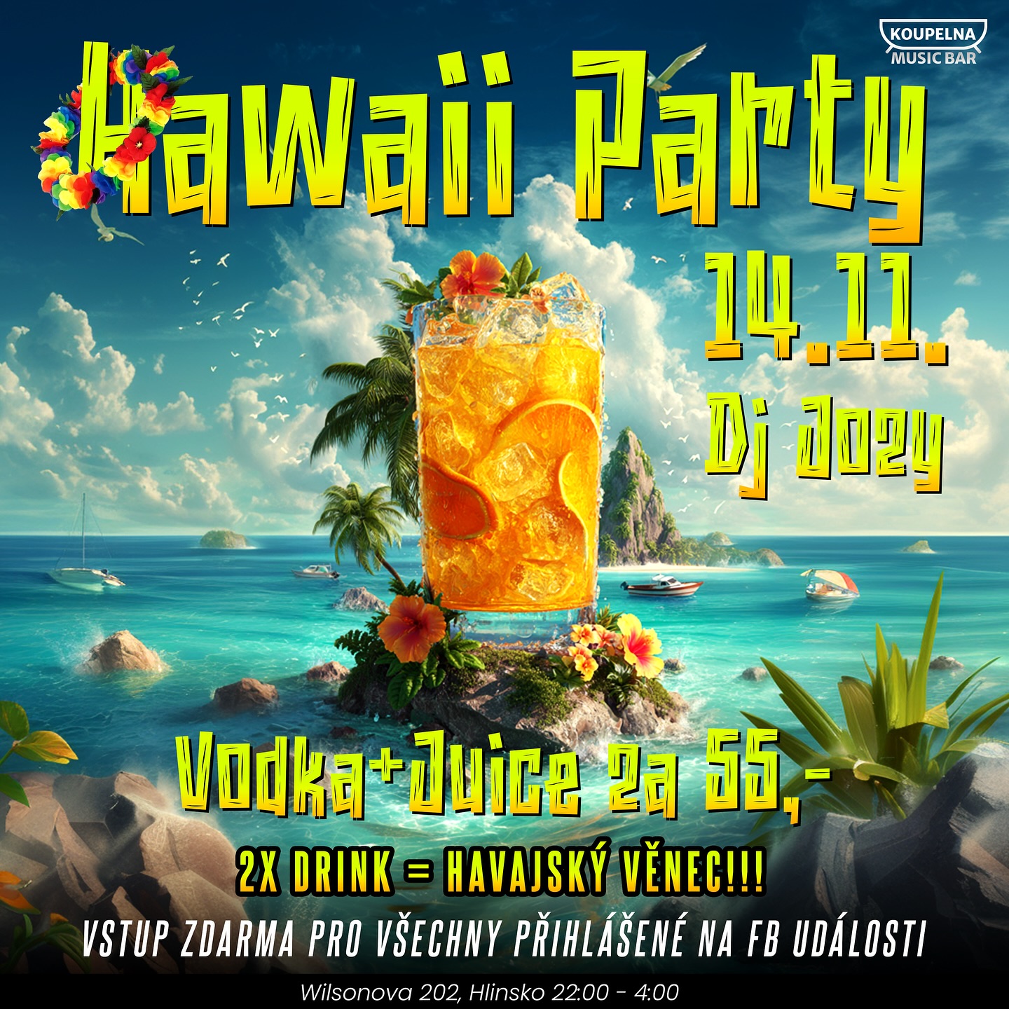 Listopad v Koupelně | Každý pátek jiná párty!