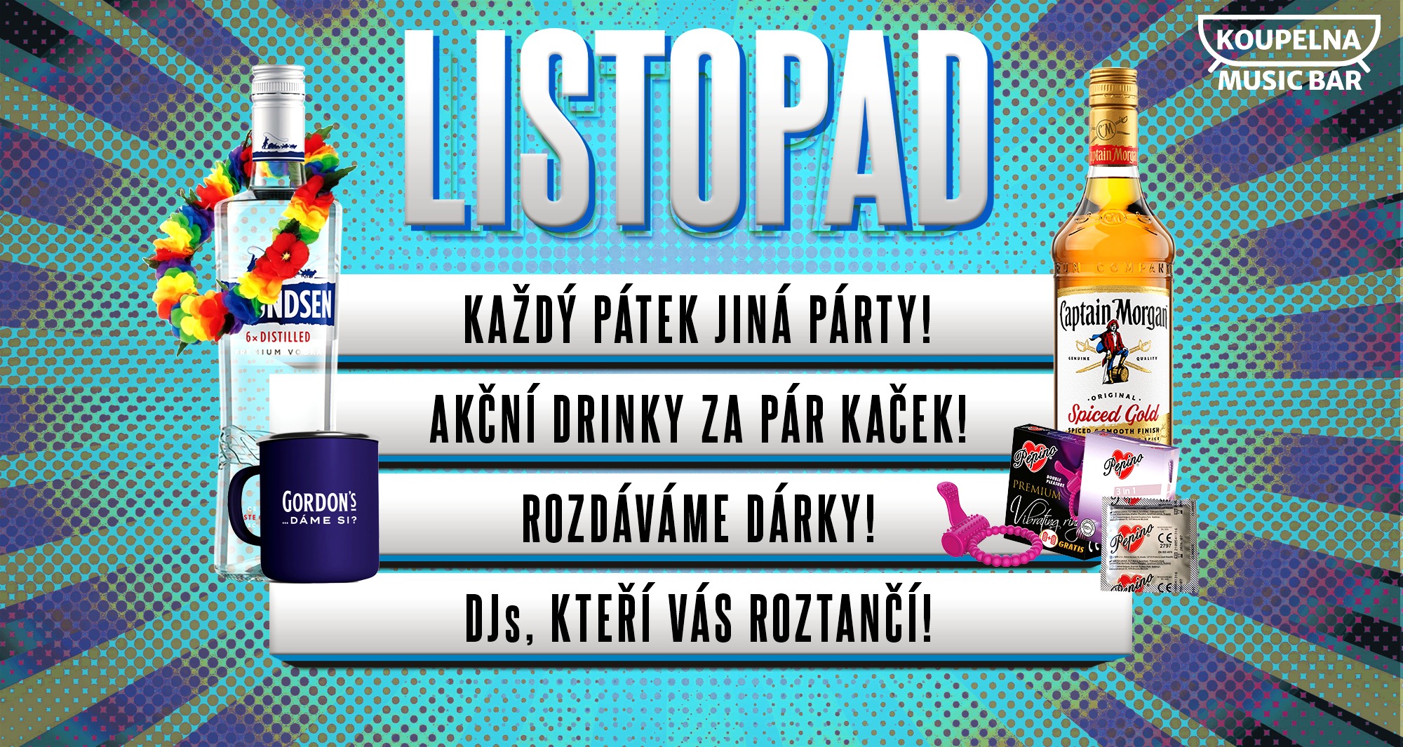 Listopad v Koupelně | Každý pátek jiná párty!