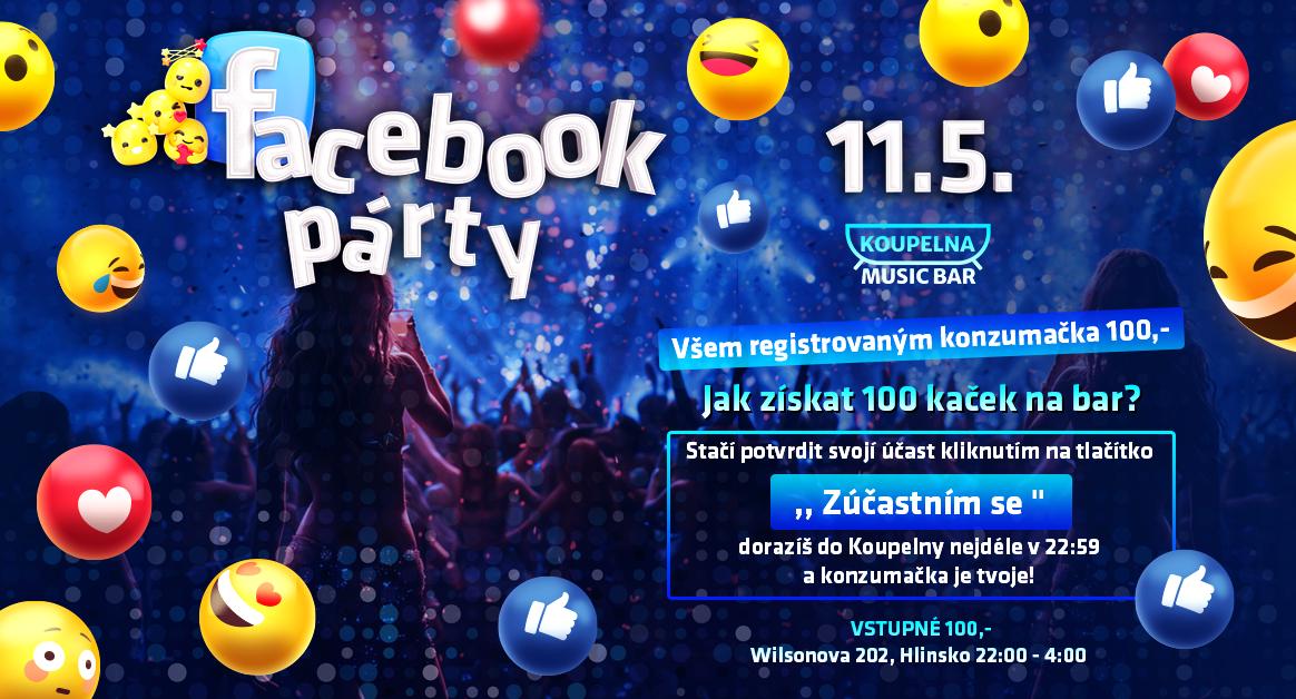 ▂ ▃ ▅ ▆ Facebook party - Všichni registrovaní 100,- Kč na bar ▆ ▅ ▃ ▂