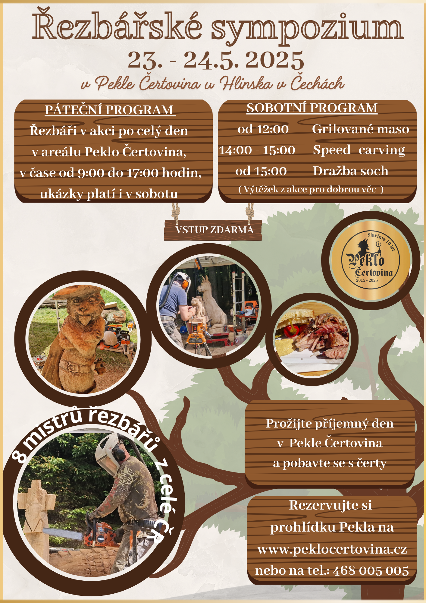 5. ročník Řezbářského sympozia v Pekle Čertovina u Hlinska