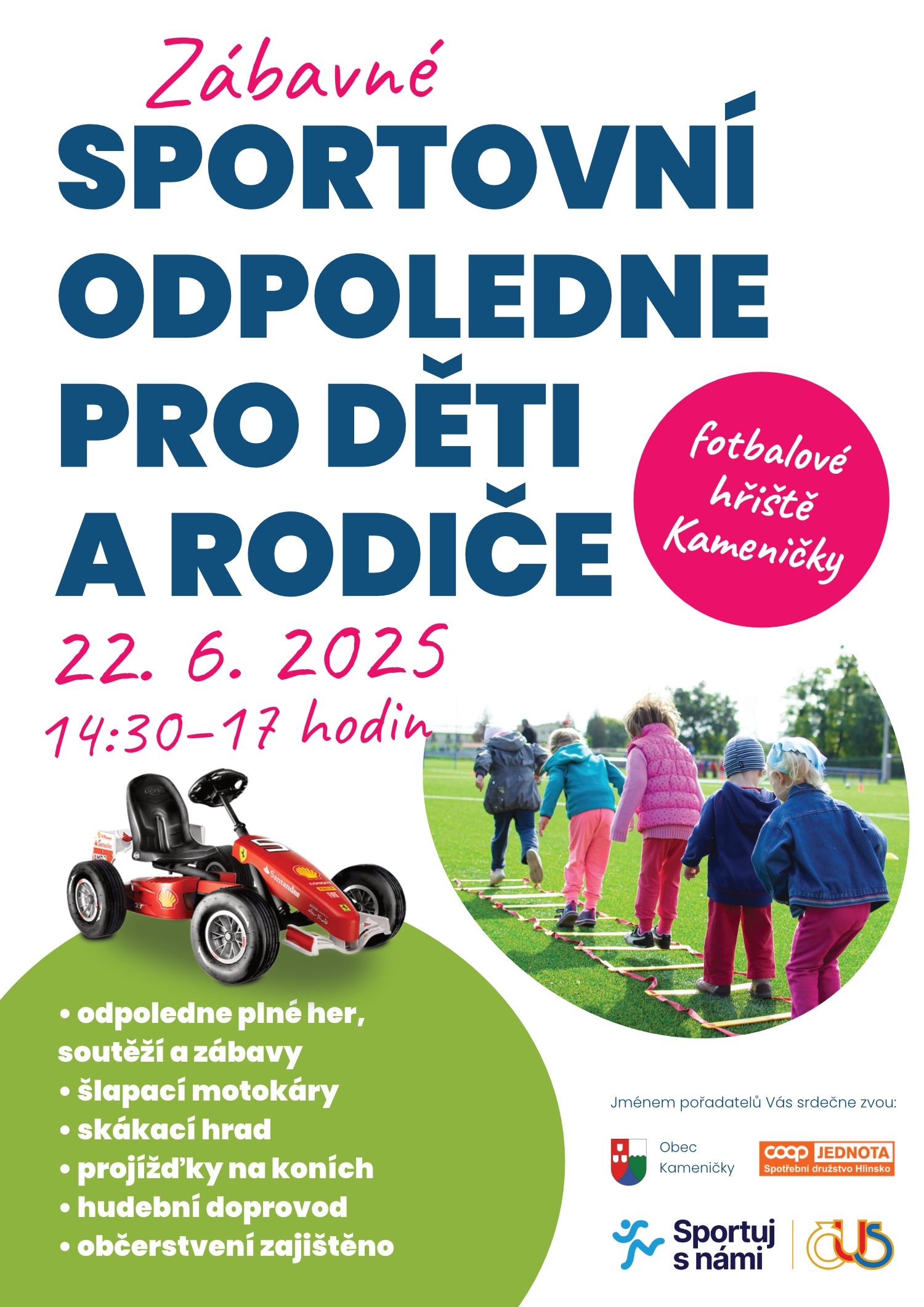 Zábavné sportovní odpoledne pro děti a rodiče