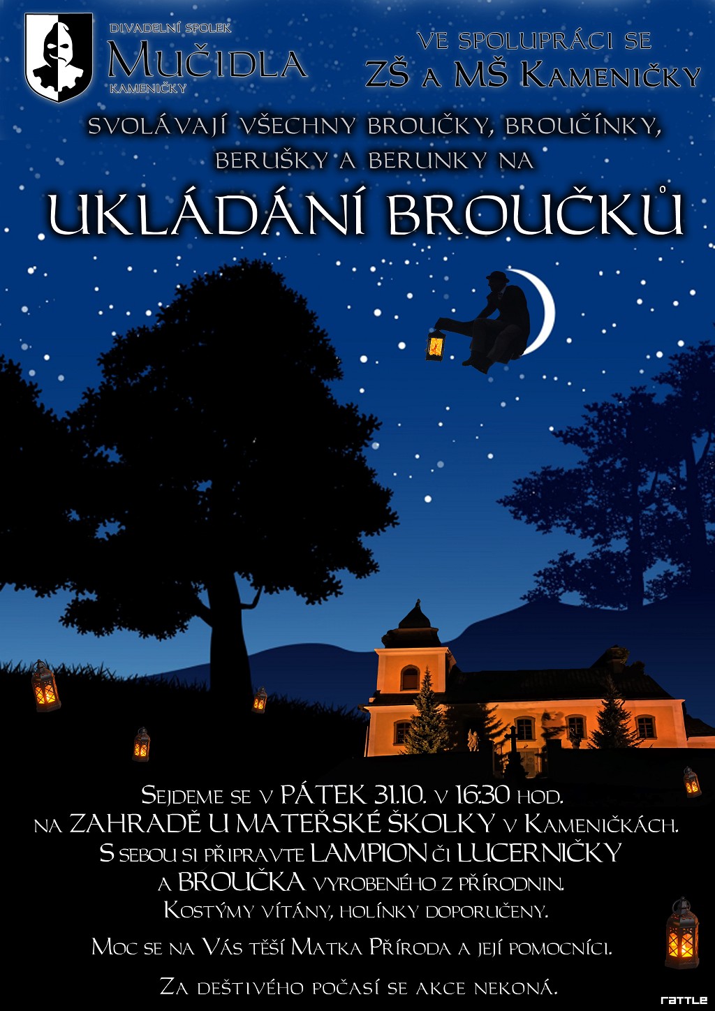 Ukládání broučků v Kameničkách