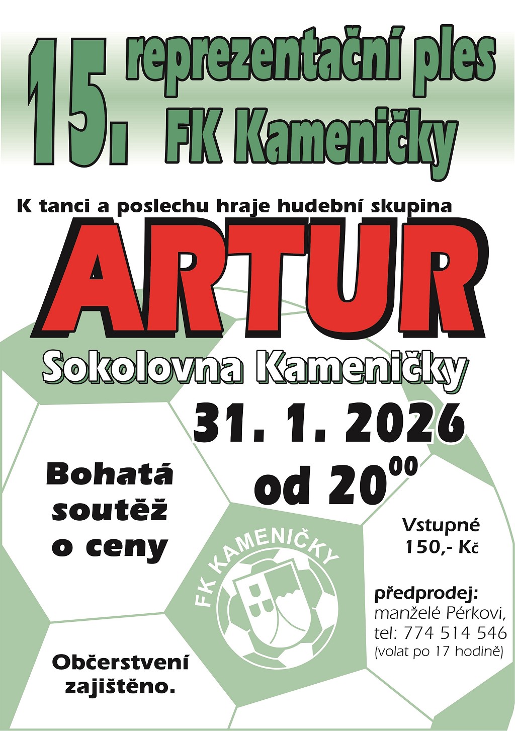 Fotbalový ples FK Kameničky