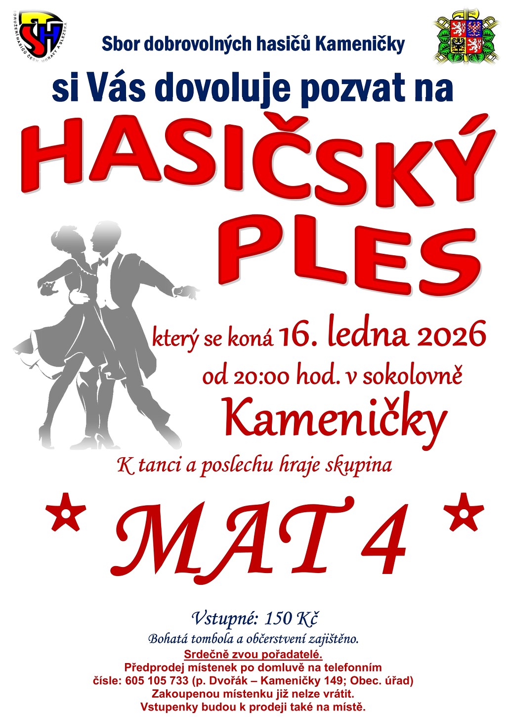 Hasičský ples - SDH Kameničky