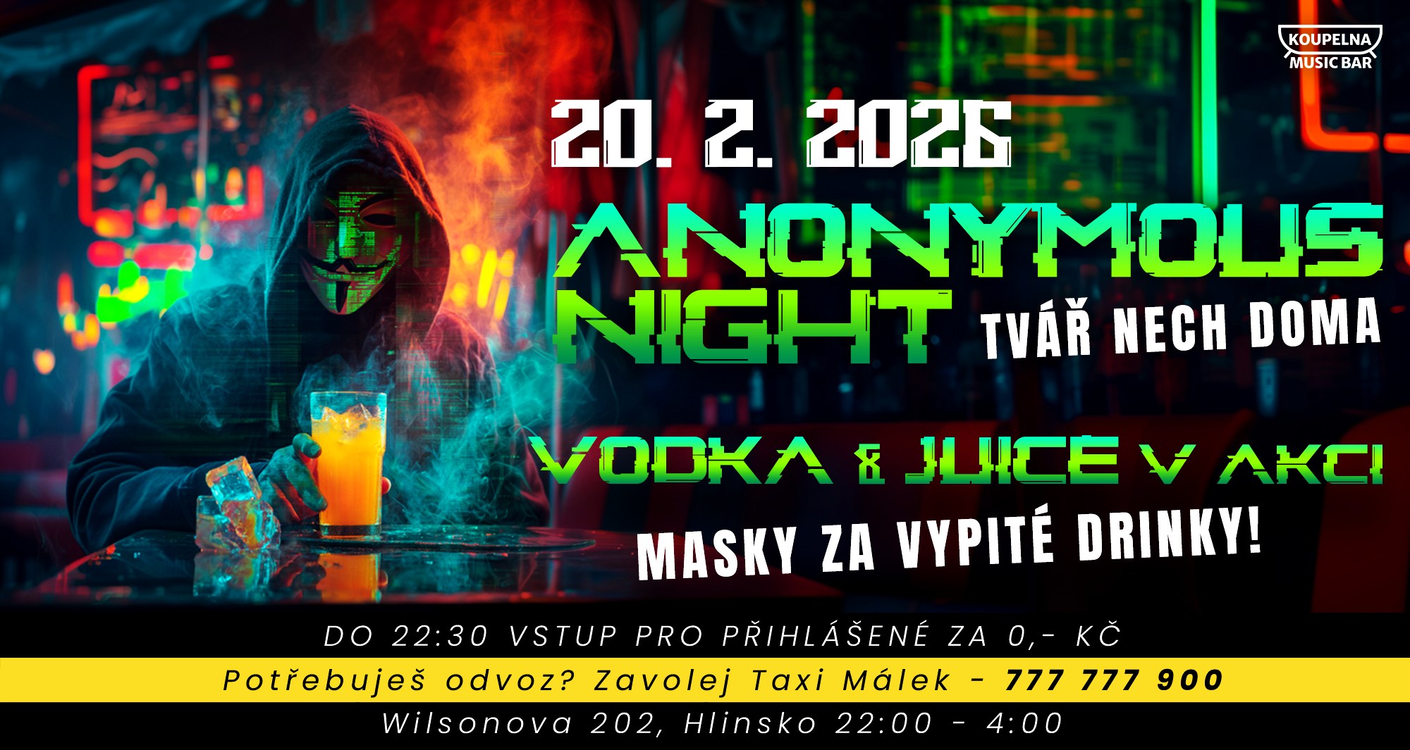ANONYMOUS NIGHT - Tvář nech doma