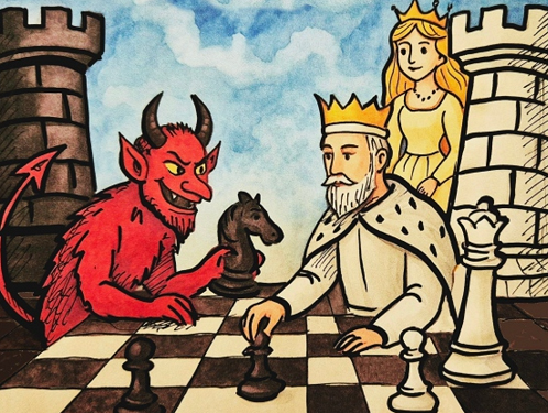 Loutkový soubor Poklad zve na pohádku Jak král o princeznu šachoval