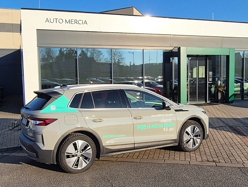 Auto MERCIA v Chrudimi nabízí možnost vyzkoušet elektromobil Škoda Elroq díky službě Škoda Explore