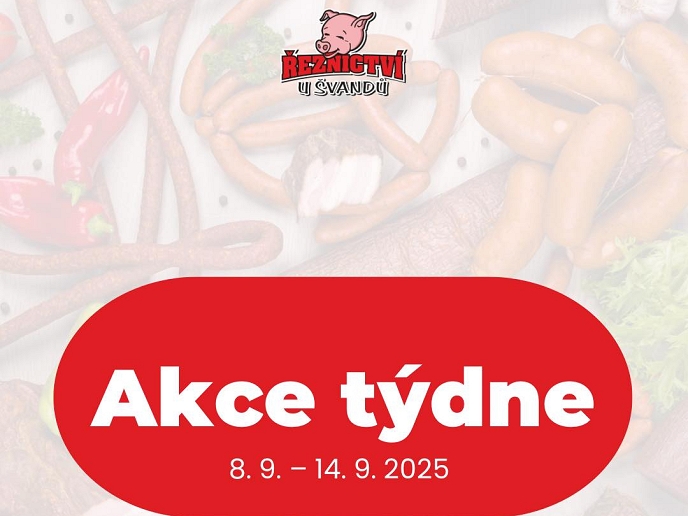 Akční leták Řeznictví U Švandů platný od 8. 9. do 14. 9. 2025