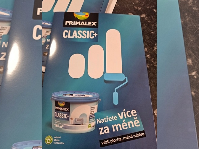 S Primalex CLASSIC+ z Dům Barev Hlinsko natřete více za méně
