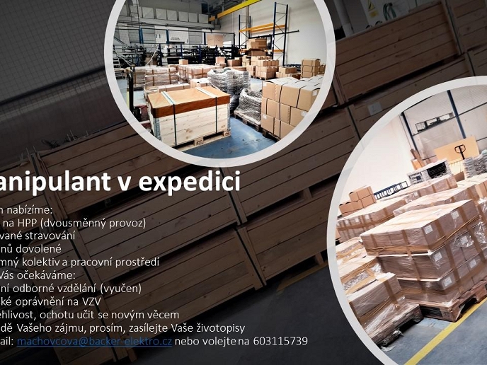 Hledáme kolegu na pozici manipulant