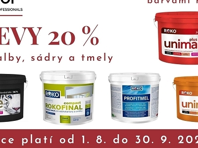 V prodejně REPROF nyní nakoupíte Interiérové barvy za akční ceny
