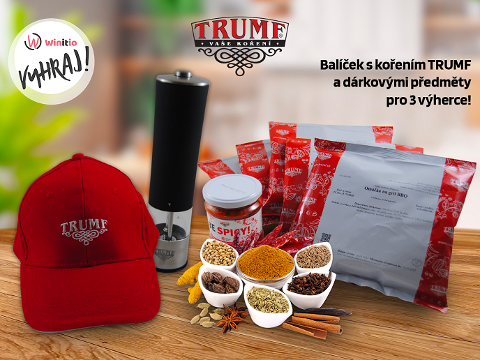 VYHRAJ balíček s kořením TRUMF a dárkovými předměty!