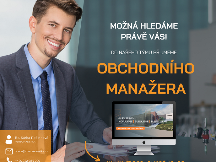 Do našeho týmu hledáme OBCHODNÍHO MANAŽERA