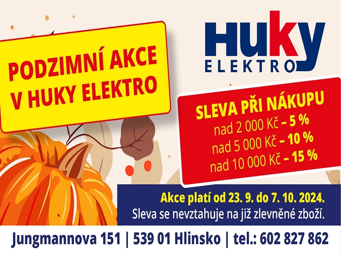 Podzimní nadílka v HUKY Elektro