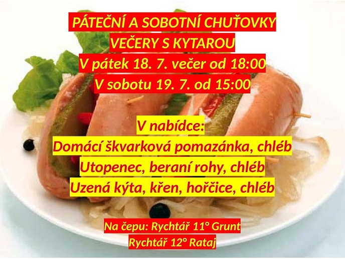 Večery s kytarou a chuťovky k dobrému pití
