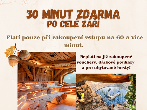 Wellness & Spa Ráj v resortu Peklo Čertovina – 30 minut zdarma po celé září