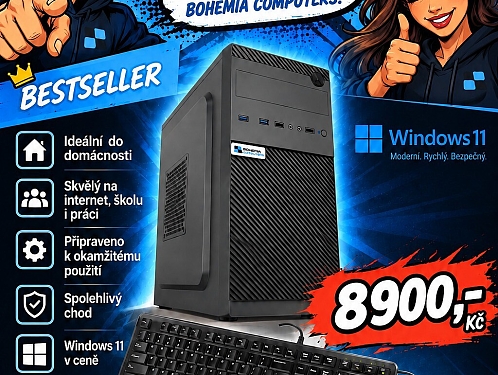 Počítač s Windows 11 za 8 900 Kč. Klávesnice a myš zdarma!
