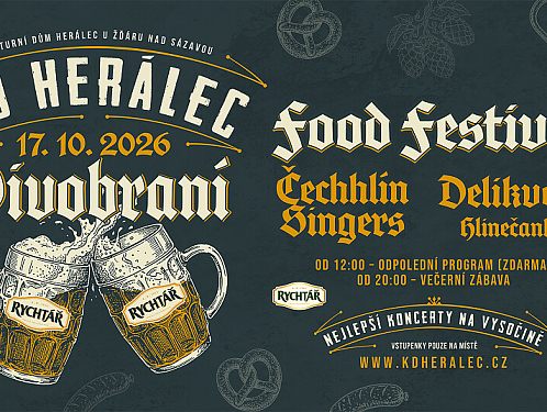 Pivobraní & foodfest v KD Herálec: pivo, dobré jídlo a hudba až do noci