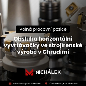 Obsluha horizontální vyvrtávačky v MICHÁLEK s.r.o.