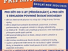 LEŽÁKOVKA NABÍZÍ VE ŠKOLNÍM ROCE 2024/2025 MOŽNOST VZDĚLÁVÁNÍ DĚTÍ V PŘÍPRAVNÉ TŘÍDĚ