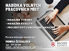 Společnost Backer Elektro CZ a.s. nabízí volná pracovní místa