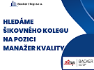 Hledáme šikovného kolegu konkrétně na pozici Manažer kvality