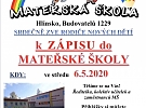 ZÁPIS do Mateřské školy, Hlinsko, Budovatelů 1229