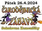 Pozvánka na Čarodějnickou zábavu v Kameničkách