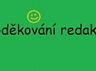 Poděkování redakci