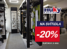 HUKY Elektro dává slevu 20% na všechna svítidla