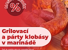 Grilovací a párty klobásy za akční cenu v Řeznictví U Švandů