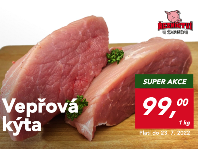 V Řeznictví U Švandů mají akci na vepřovou kýtu