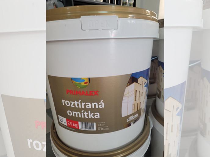 Roztíratelná silikonová omítka za poloviční cenu v MB BARVY - LAKY