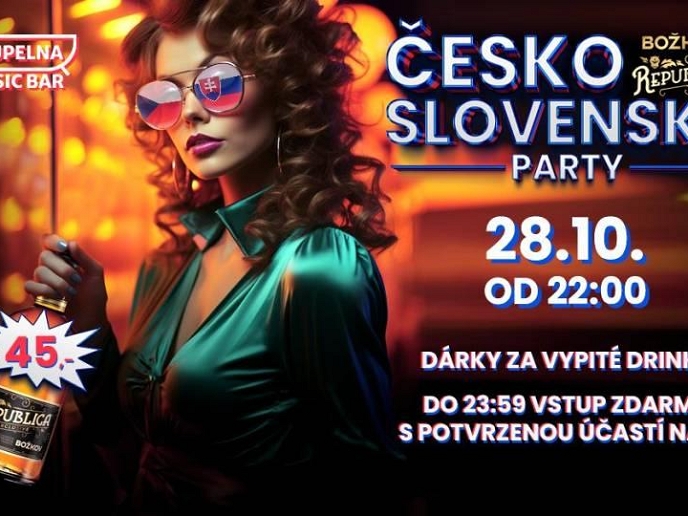Československá & Božkov Republica party v Koupelna music bar