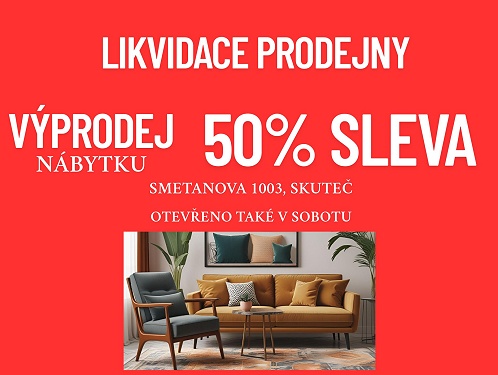 Nábytek Čertovina končí po letech provozu. Nabízí slevy na vše 50 %