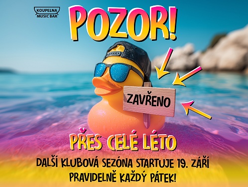 Koupelna music bar si přes léto dává pauzu, klubová sezóna začne 19. září