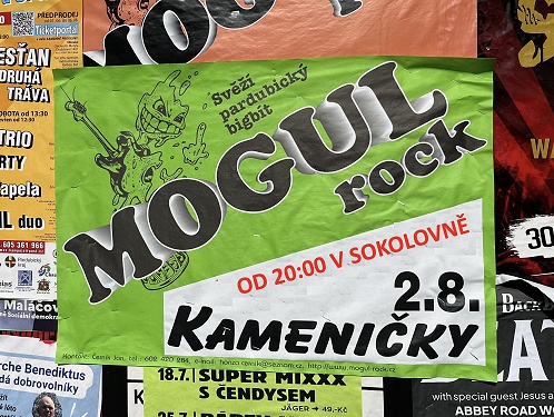 Pozvánka na taneční zábavu v Kameničkách se skupinou MOGUL rock